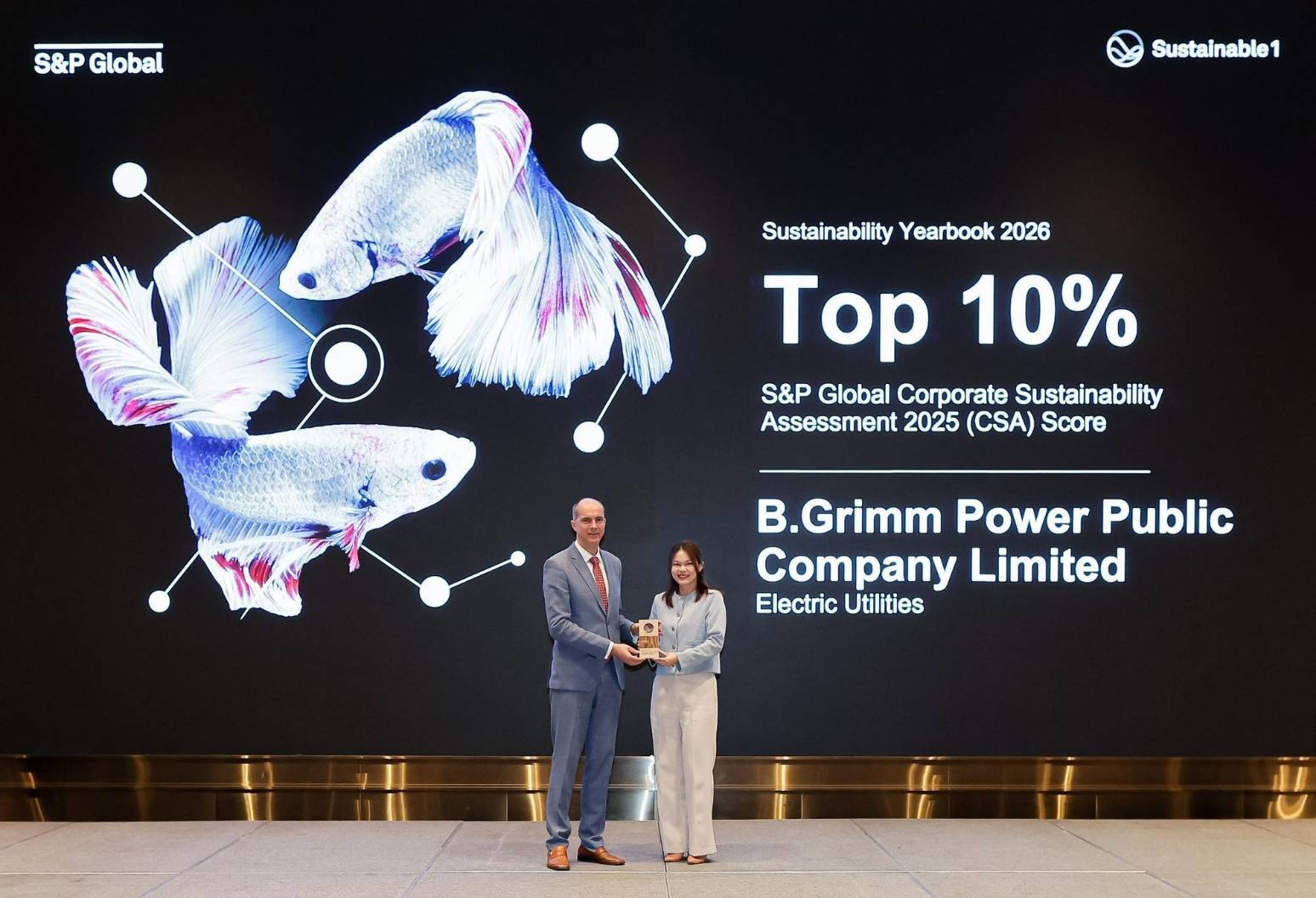 บี.กริม เพาเวอร์ ตอกย้ำผู้นำความยั่งยืนระดับโลก ติดกลุ่ม Top 10% ใน S&P Global Sustainability Yearbook 2026 ต่อเนื่องเป็นปีที่ 5 ซ้อน
